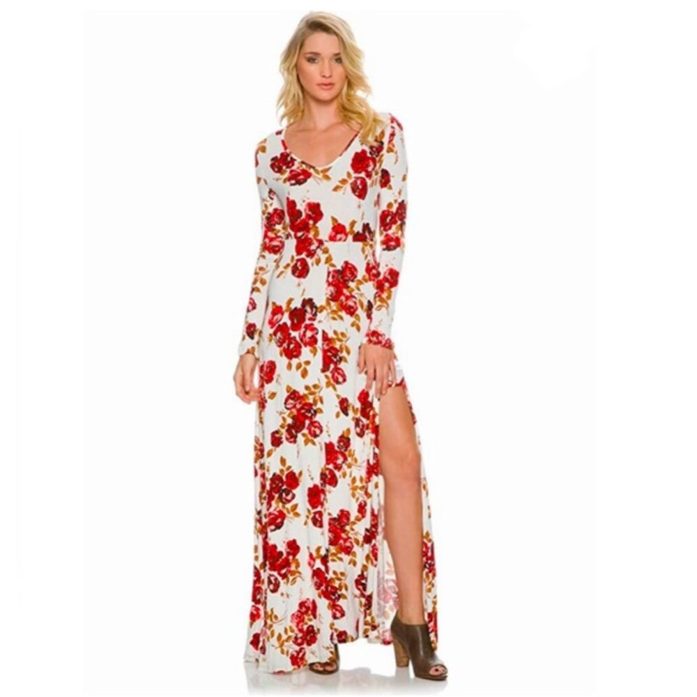 Volcom Dreamscape Floral Long-Sleeve Maxi Dress Size Small NWT